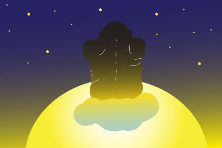 The  illustration - on the cloud2のイラスト素材