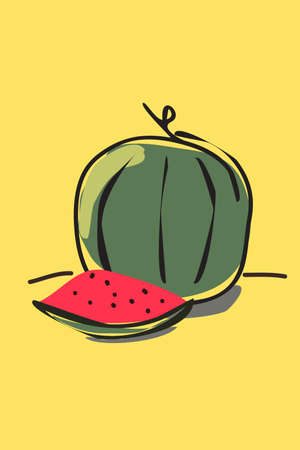 The  illustration - watermelonのイラスト素材