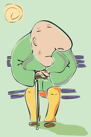 The vector illustration - grandfatherのイラスト素材