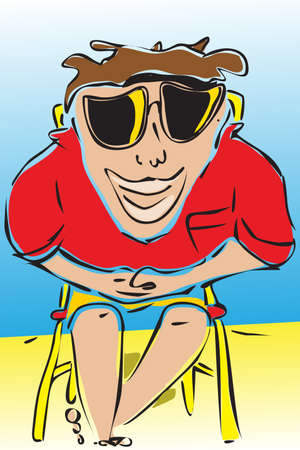 The vector illustration - rescuerのイラスト素材