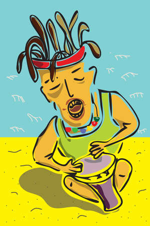 The vector illustration - musicianのイラスト素材