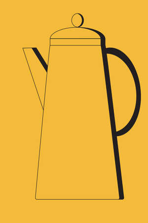 The vector illustration - coffee potのイラスト素材