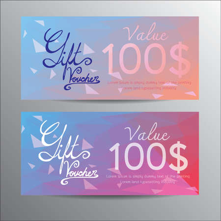 Gift voucher design templateのイラスト素材