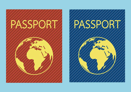 Passport flat iconのイラスト素材
