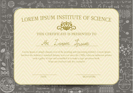 Certificate design template for education.のイラスト素材