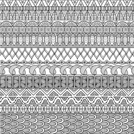 Zendoodle design of background for adult coloring book and wallpaperのイラスト素材