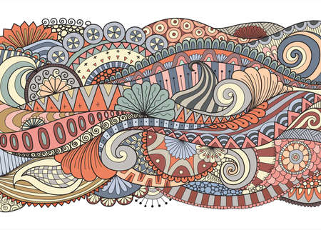 Detailed abstract colorful floral flow for background,banner,card and so on. Stock Vectorのイラスト素材