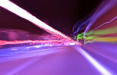 abstract speed motion in highway tunnel