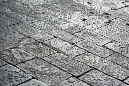 A old paving stone concrete, Itali Floranceの写真素材