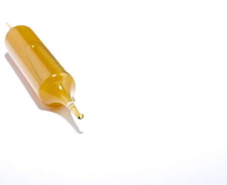 Medical ampule with medicine isolated on white backgroundの写真素材