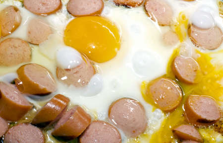  Sausages and fried eggs, English Breakfastの写真素材