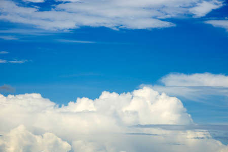 Shot of white clouds on blue sky.の写真素材