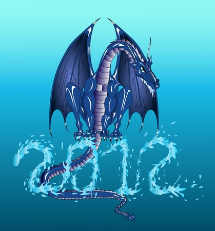 water dragon yearのイラスト素材