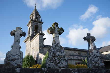 Romanesque church from Galicia, Spainの写真素材