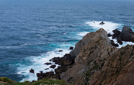 Coastal landscape from Galician coast, spainの写真素材