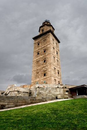 Hercules tower from Corunna, Spainの写真素材