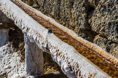 Salt valley of Anana, Añana, old salt mine from Alava, Basque Country, Spainの写真素材