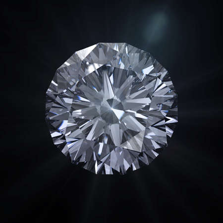 Round shape diamond with clipping pathの写真素材