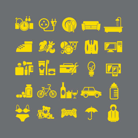 Flat syle of department store vector iconのイラスト素材