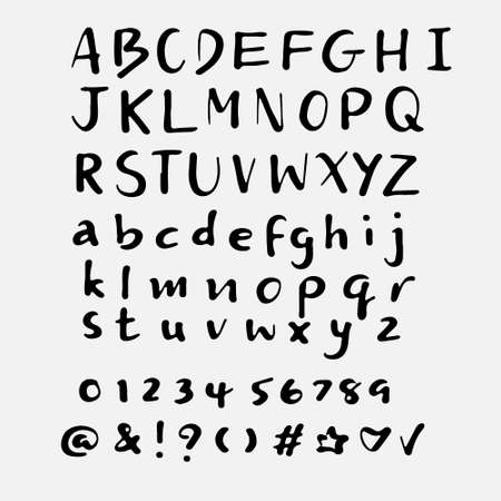 Hand drawn alphabet vector setのイラスト素材