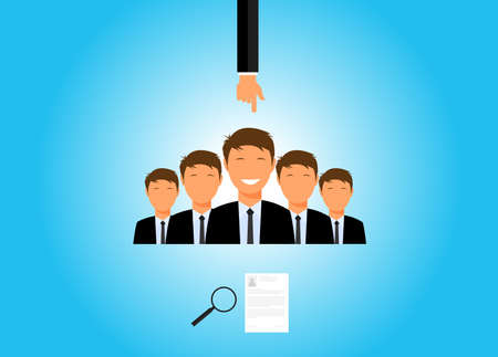 choose new employee in recruitment processのイラスト素材