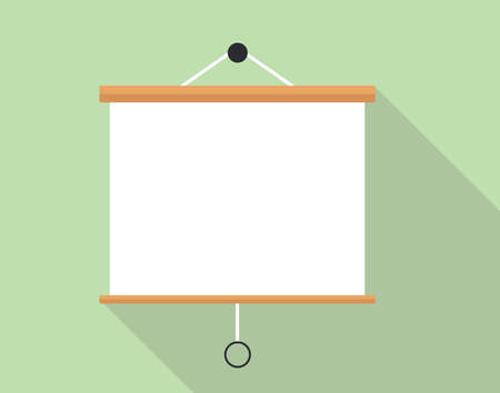 Presentation board with white board and wood border illustrationのイラスト素材