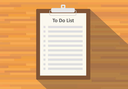 clipboard to do list paper flat vector long shadow