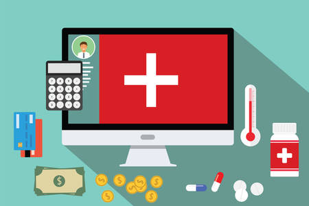 healthcare medical expense money health expenditure spendのイラスト素材