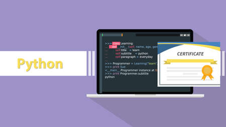 Python programming language certificate template design