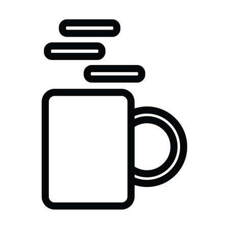 a cup of coffee icon with outline style vector illustrationのイラスト素材