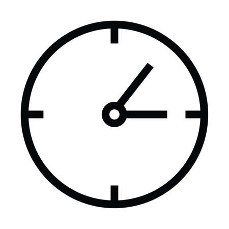 clock time icon with outline style vector illustrationのイラスト素材