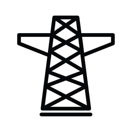 Electric Tower icon isolated on white background vector illustrationのイラスト素材
