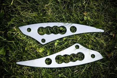 Medical blade for alternative medicine, isolated and close up.