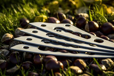 Medical blade for alternative medicine, isolated and close up.