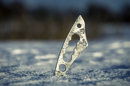 Medical blade for alternative medicine, isolated and close up.