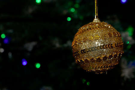 nice glowing christmas ballの写真素材