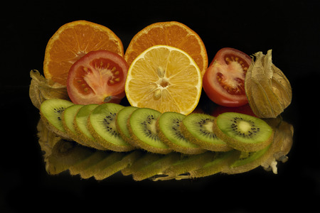 sweet colorful citrus fruitsの写真素材