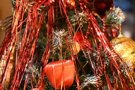 very nice red decoration close upの写真素材