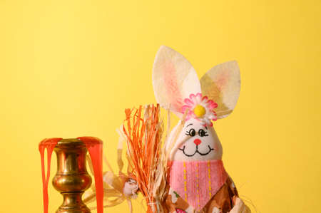 very nice easter holiday and rabbit  close up