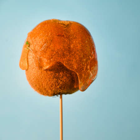 colorful mucus dangling with fruitの写真素材