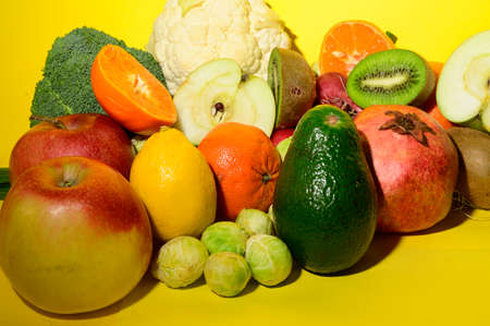 fruits and vegetables beautiful colored fresh healthy food close up
