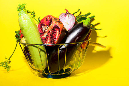 vegetables and fruits very pretty colorful fresh healthy foodの写真素材