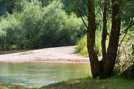 a hot summer day vacation on the river