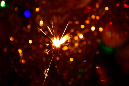 sparkler very nice glittering decoration for the holidayの写真素材