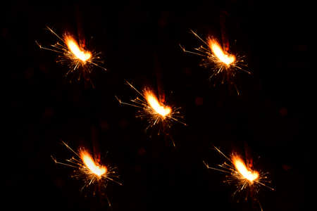 sparkler glittering decoration from merry christmasの写真素材