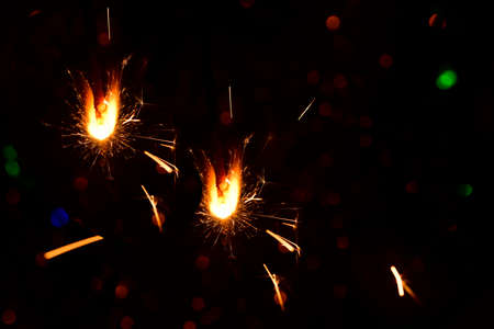 sparkler very nice decoration and black background