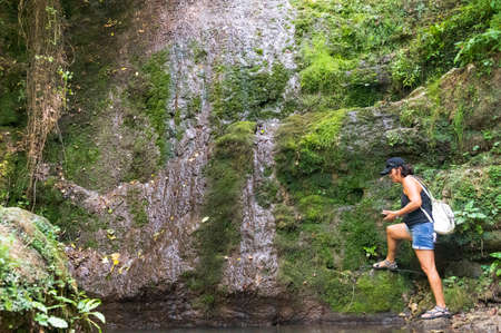 spring water from the mountains in the forest