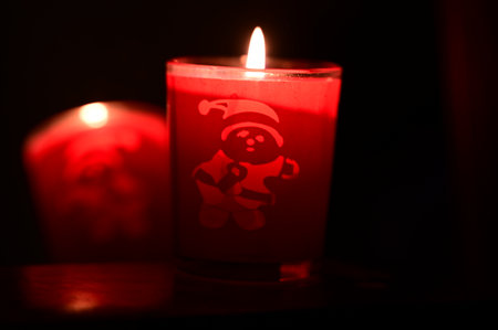 very nice colorful glittering decorations close upの写真素材