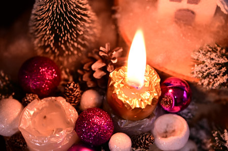 very nice colorful decoration close upの写真素材