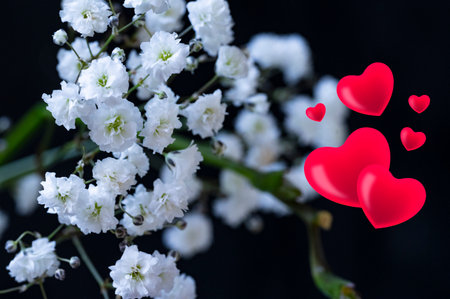 flower decoration for valentines dayの写真素材
